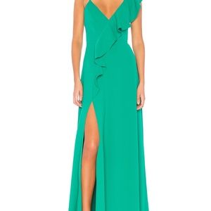 Jay Godfrey Emil gown in Vibrant Green. Worn once!